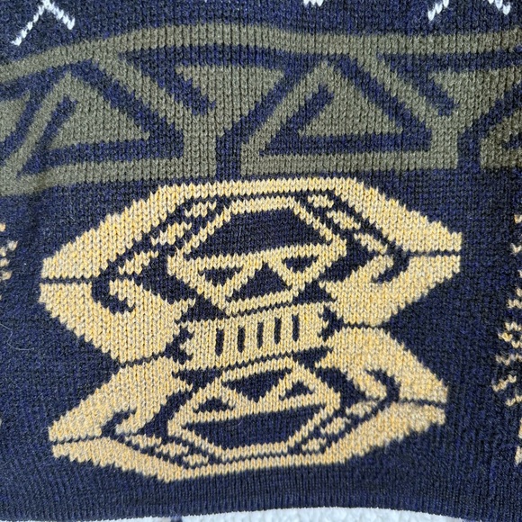 Tejidos Atahualpa Deer Aztec Print XL Wool Hoodie Zip Up - Picture 4 of 14